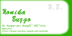 monika buzgo business card